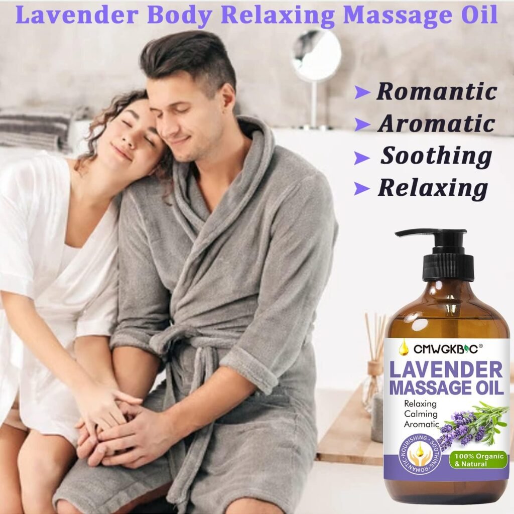 Massage Oil for Massage Therapy Kit,Ginger Oil Lymphatic Drainage-Arnica Sore Muscle Oil Massage Lavender Oil Relaxing Massage Oils,Massage Kit With Massage Roller Ball Valentines Gifts for Men Women