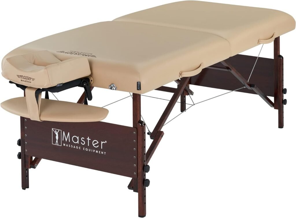 Master Massage 30 Del Ray Pro Portable Massage Table (30 Width x 84 Length) with Adjustable Table Height, 750lbs. Working Capacity- Massage Bed, Tattoo Table, Lash Table