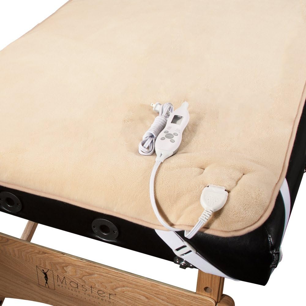 Master Massage ETL Certified Deluxe Fleece Massage Table Warmer Heater Pad Warming Therma Pad, Cream