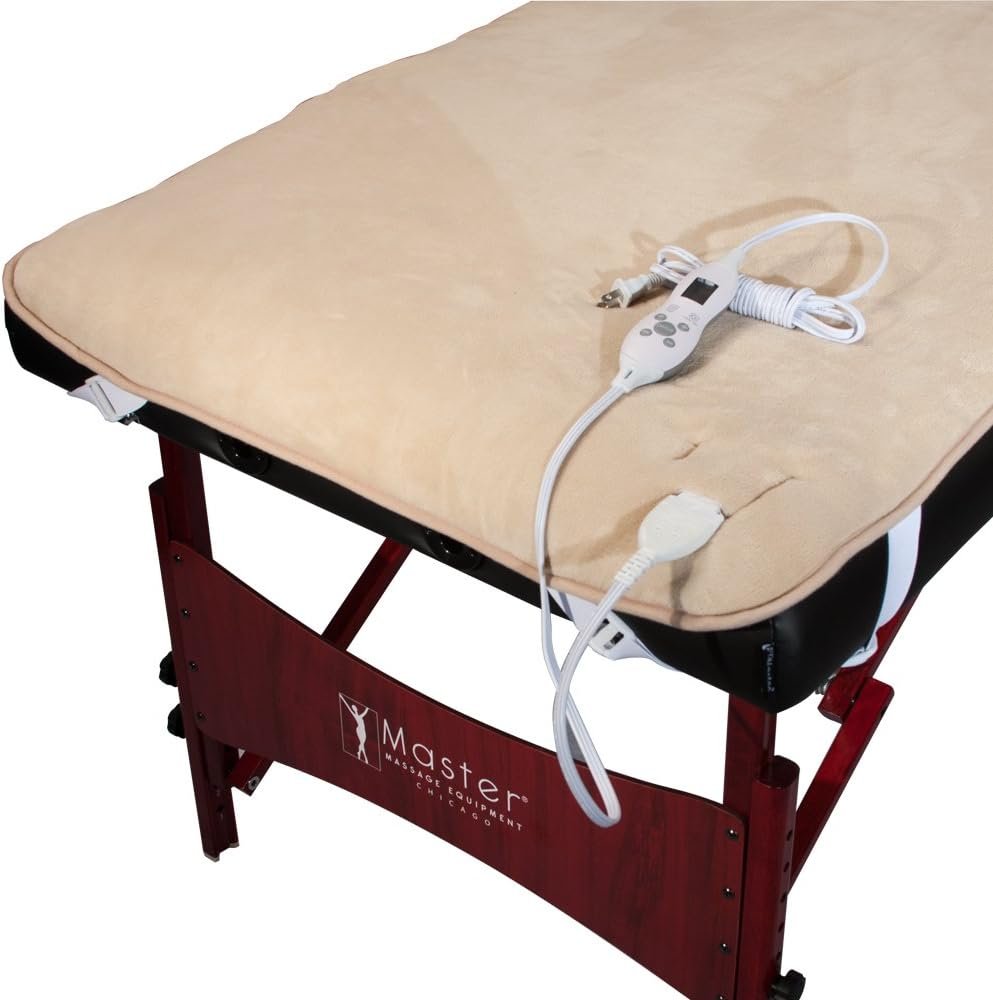 Master Massage ETL Certified Deluxe Fleece Massage Table Warmer Heater Pad Warming Therma Pad, Cream