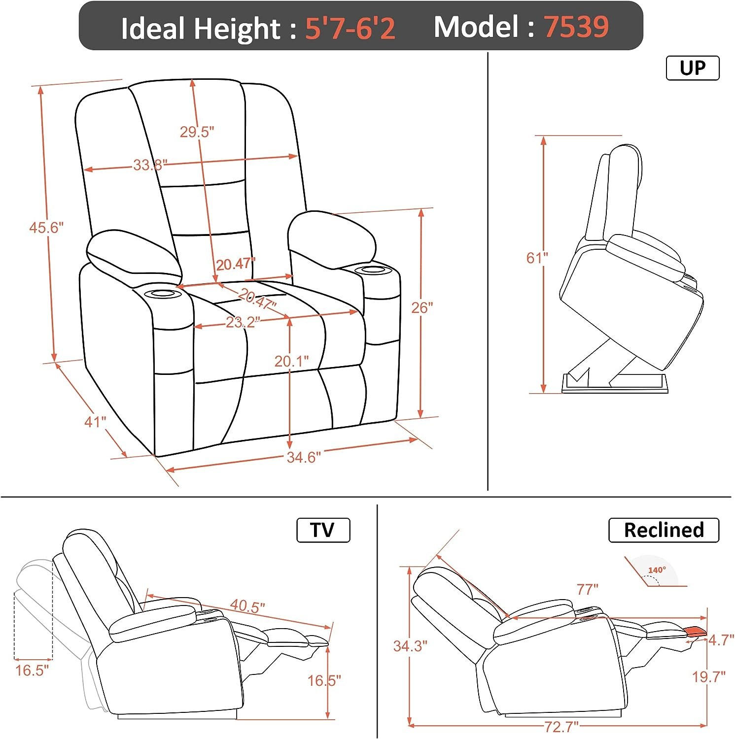 MCombo Power Lift Recliner Chair Sofa Review