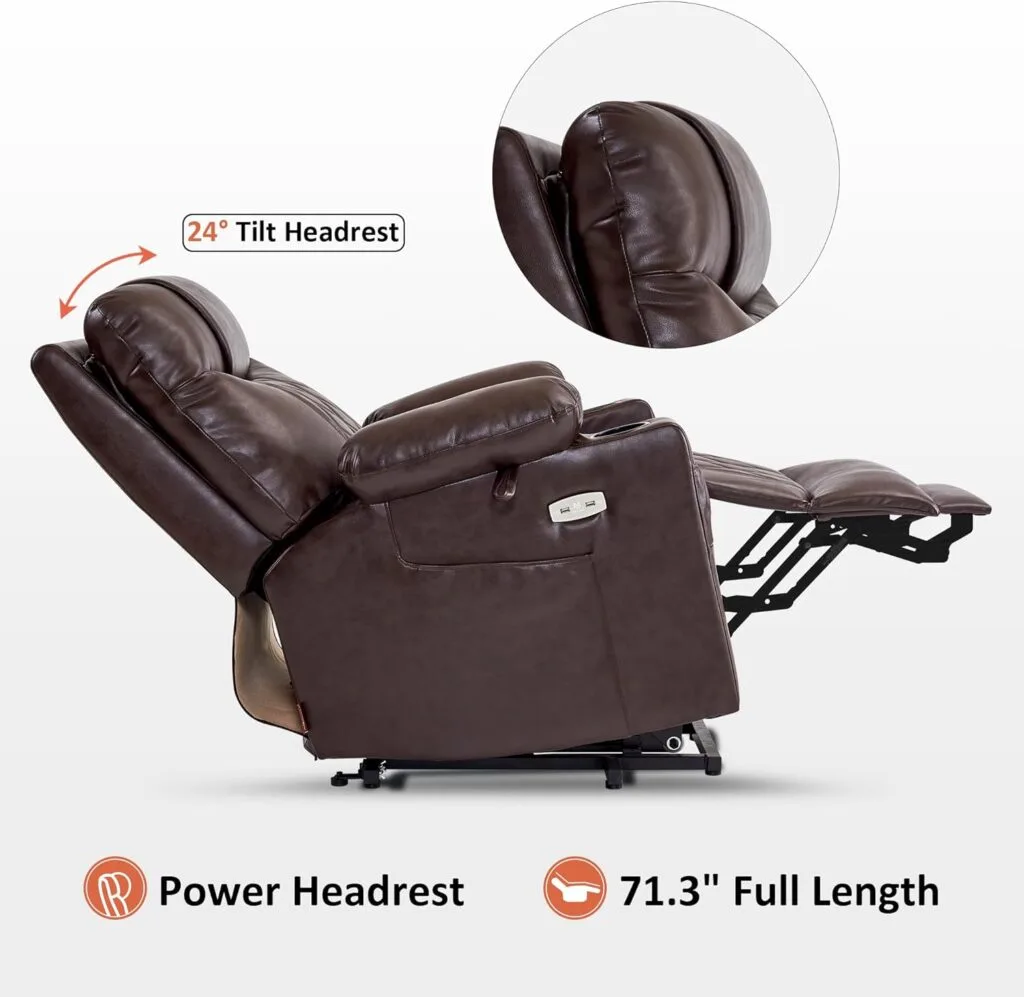 MCombo Small Size Power Lift Recliner Chair Sofa with Massage and Dual Heating, Adjustable Headrest for Elderly People Petite, USB Ports, Extended Footrest, Faux Leather 7111 (Cream White) MCombo Small Size Power Lift Recliner Chair Sofa with Massage and Dual Heating, Adjustable Headrest for Elderly People Petite, USB Ports, Extended Footrest, Faux Leather 7111 (Cream White)