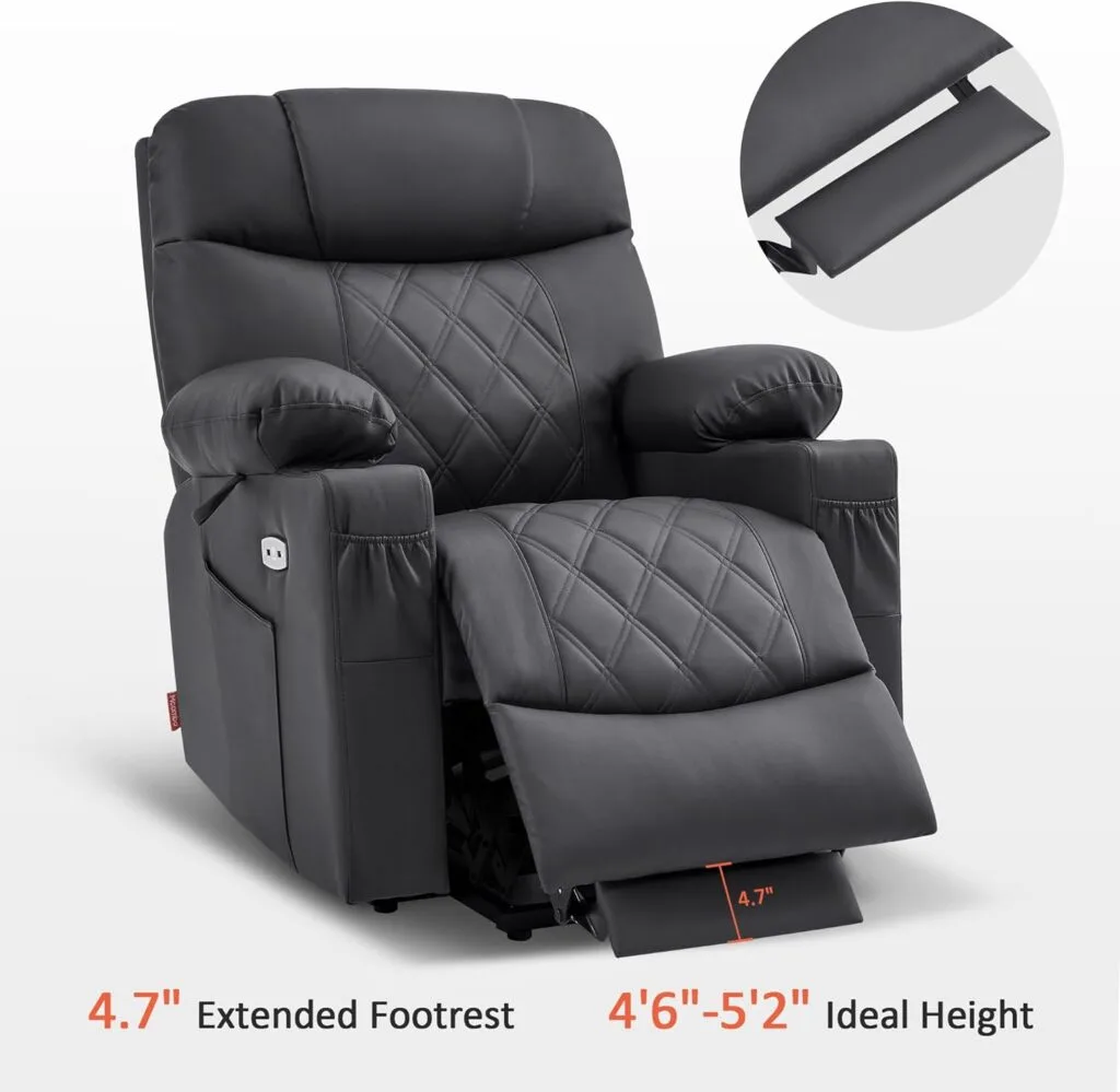 MCombo Small Size Power Lift Recliner Chair Sofa with Massage and Dual Heating, Adjustable Headrest for Elderly People Petite, USB Ports, Extended Footrest, Faux Leather 7111 (Cream White) MCombo Small Size Power Lift Recliner Chair Sofa with Massage and Dual Heating, Adjustable Headrest for Elderly People Petite, USB Ports, Extended Footrest, Faux Leather 7111 (Cream White)