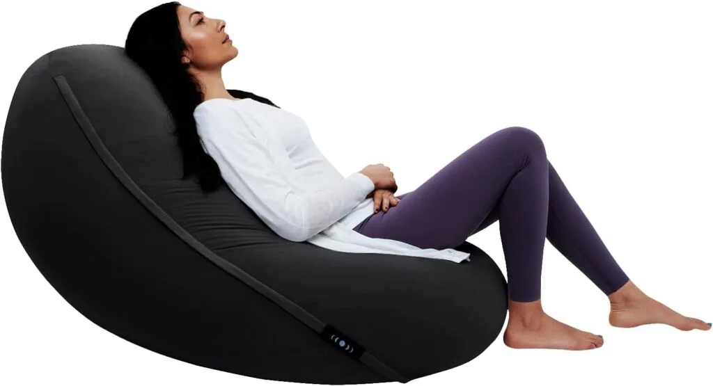 Moon Pod Bean Bag Chairs for Adults, Charcoal – The Zero-Gravity Beanbag Chair for Stress, Comfort  All Day Deep Relaxation – Ultra Soft Ergonomic Support for Back  Neck – for The Whole Family