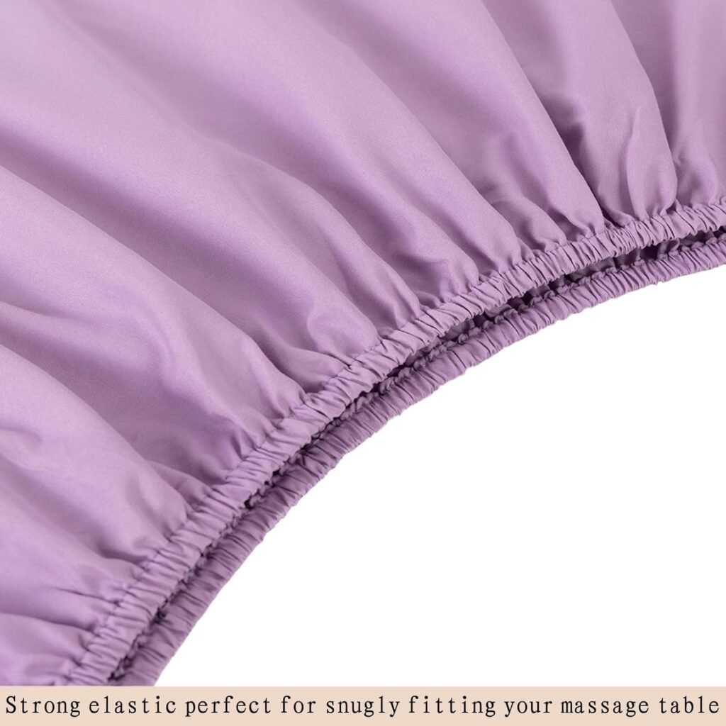 MRJ Microfiber Massage Sheet Set of 3 Pcs,for Massage Tables,Includes Massage Table Cover, Massage Fitted Sheet,and Massage Face Rest Cover,Lavender