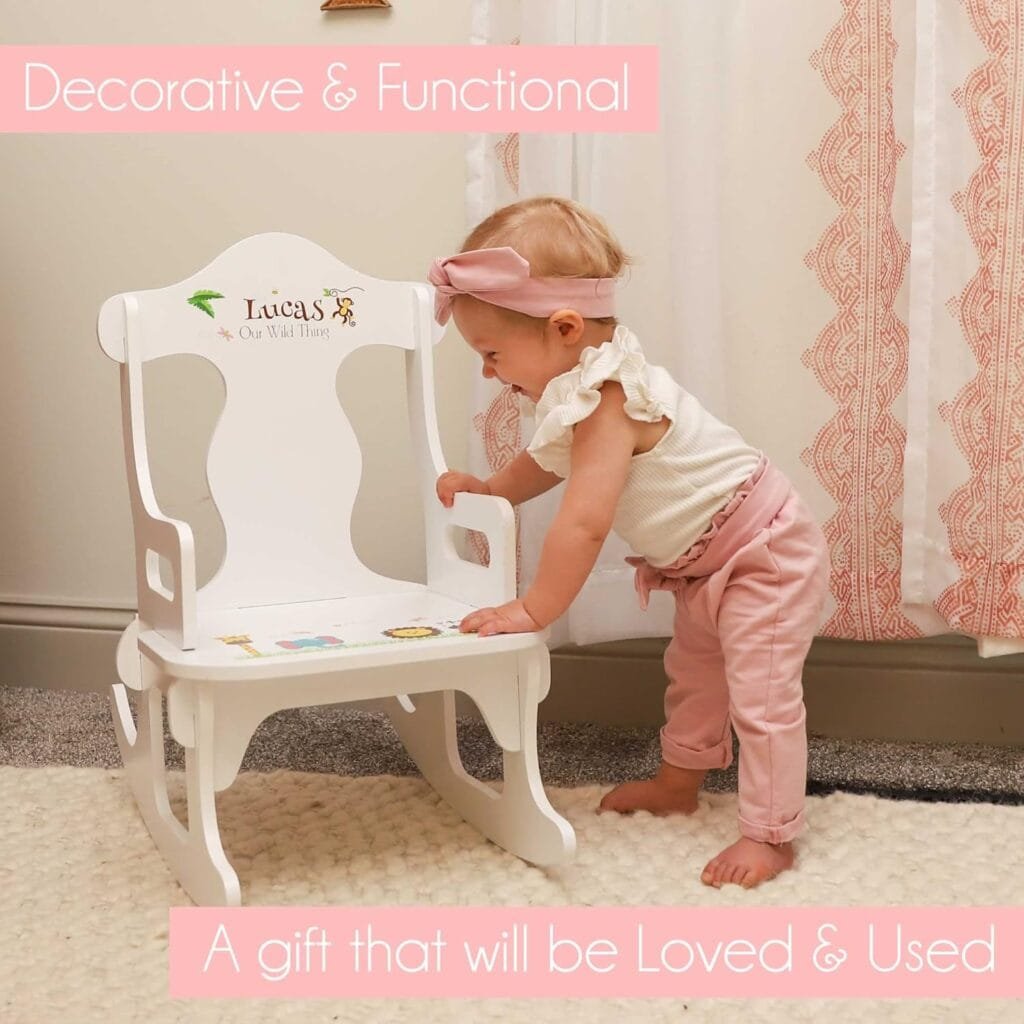 My Bambino Personalized Childs Puzzle Rocking Chair (Butterfly)