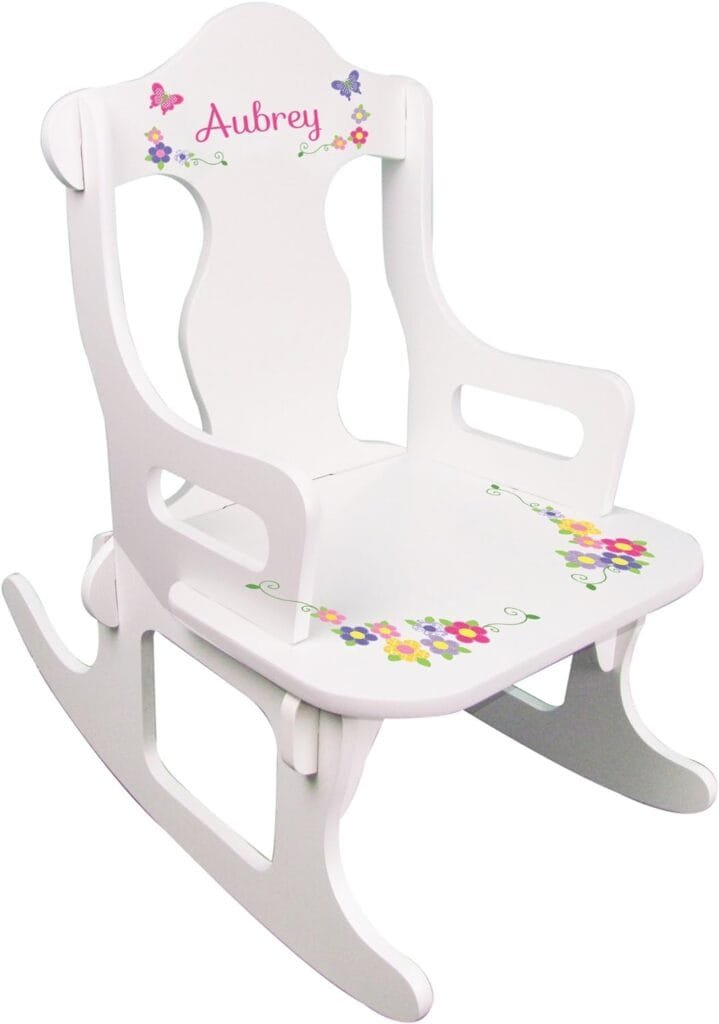 My Bambino Personalized Childs Puzzle Rocking Chair (Butterfly)