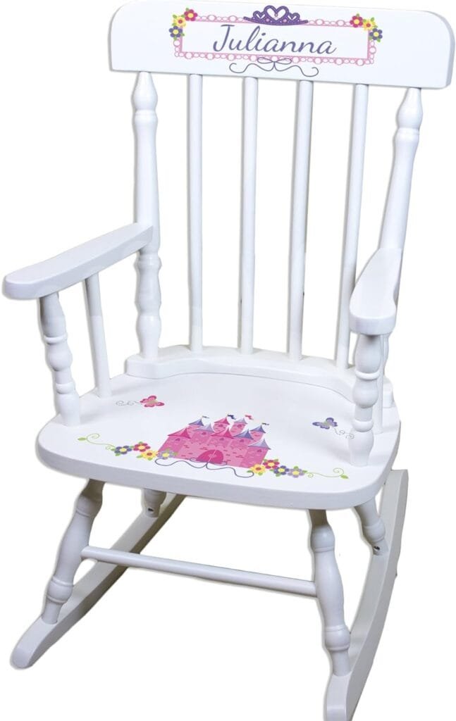 My Bambino Personalized Girls Rocking Chair-White