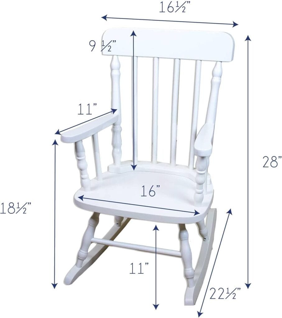 My Bambino Personalized Girls Rocking Chair-White