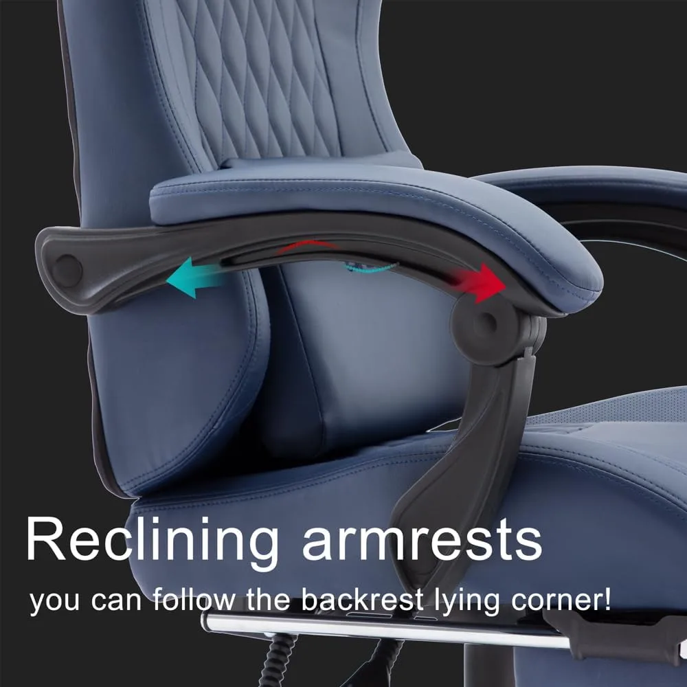 OHAHO Gaming Chair Computer Chair with Footrest and Lumbar Support, Height Adjustable Game Chair with 360° Swivel Seat and Headrest and for Office or Gaming (Brown) OHAHO Gaming Chair Computer Chair with Footrest and Lumbar Support, Height Adjustable Game Chair with 360° Swivel Seat and Headrest and for Office or Gaming (Brown)