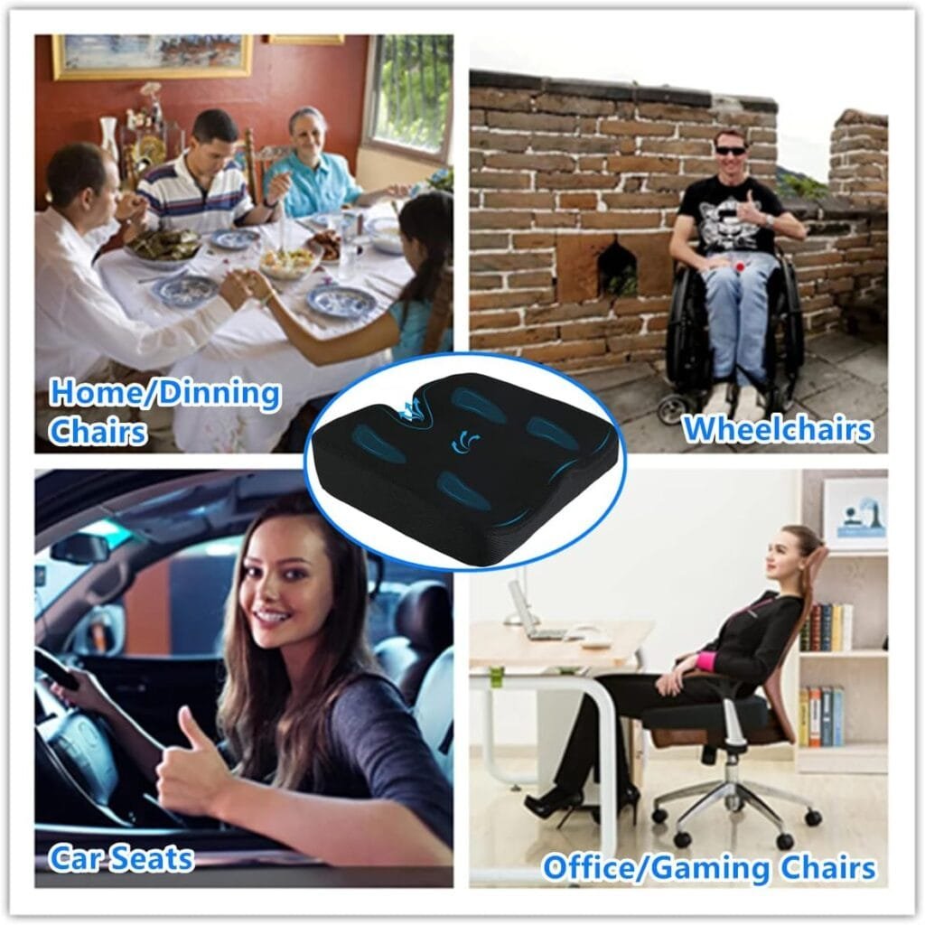 ORIAPT seat Cushions for Office Chairs Memory Foam Seat Pillow Coccyx Pad Comfort for Office Chair, Gaming Chairs, Car Seats, Wheelchairs.