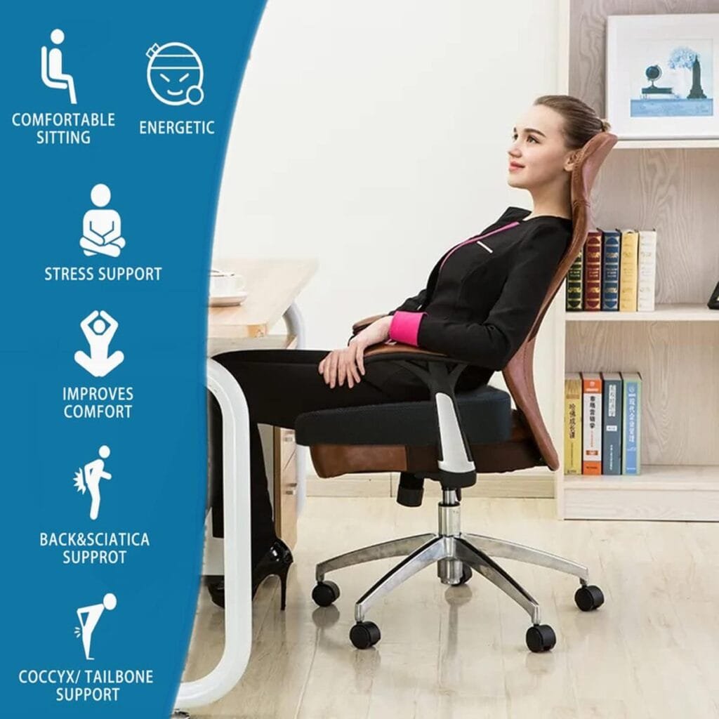 ORIAPT seat Cushions for Office Chairs Memory Foam Seat Pillow Coccyx Pad Comfort for Office Chair, Gaming Chairs, Car Seats, Wheelchairs.