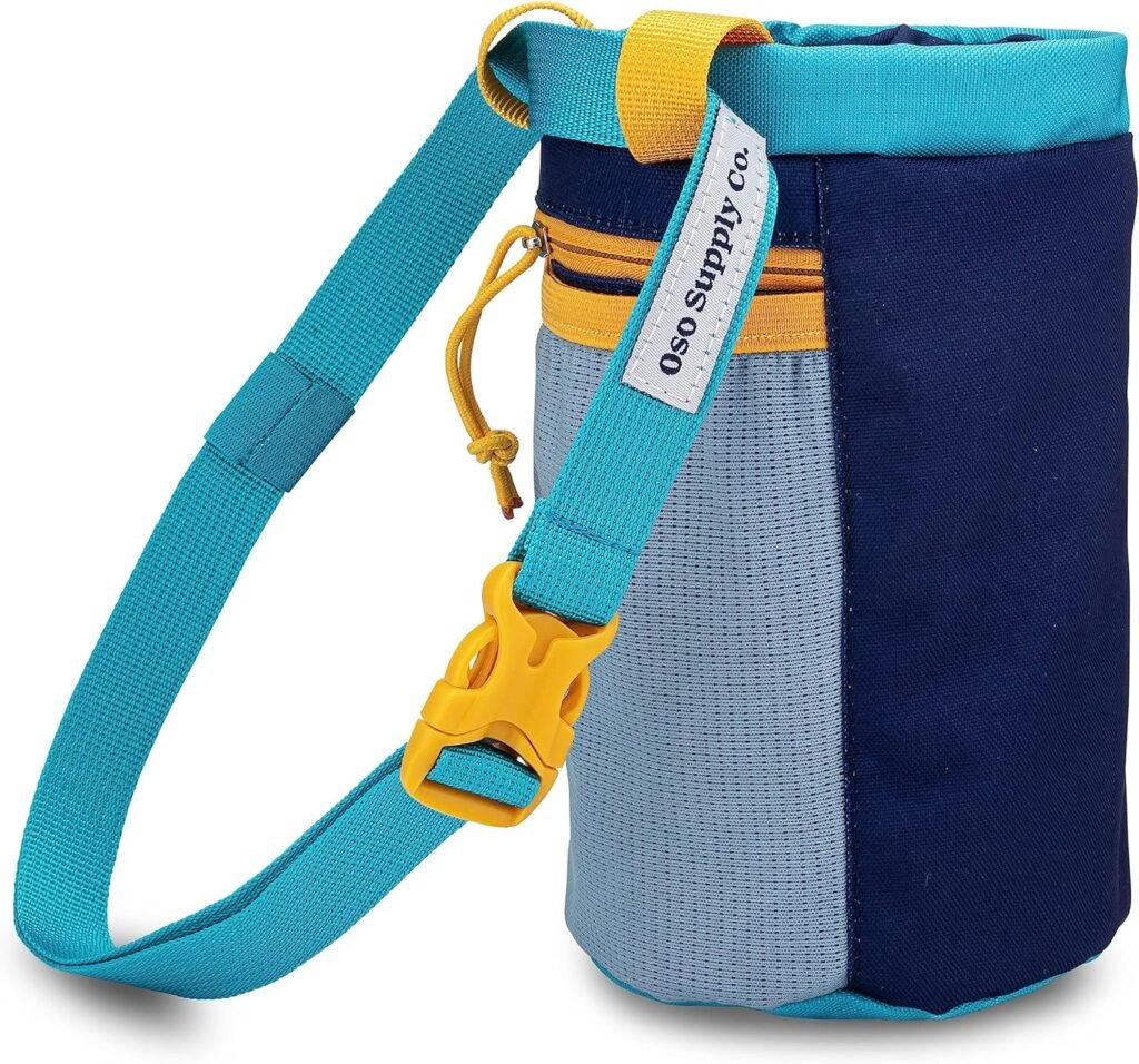 Oso Supply Co - Chalk Bag for Rock Climbing, Bouldering Chalk Bag Bucket with Quick-Clip Belt, Zippered Pockets and Pouch - Perfect Indoor/Outdoor Rock Climbing Gear Equipment