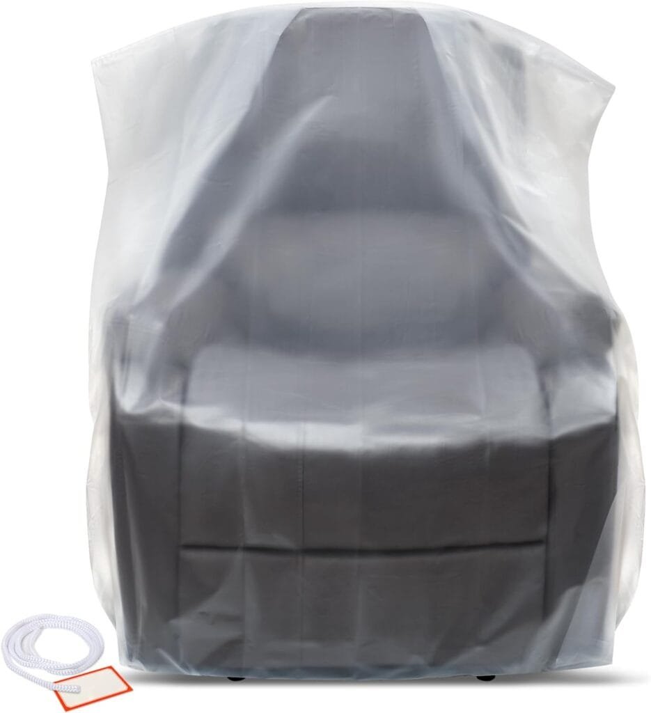 Plastic Furniture Covers for Moving Storage - Heavy-Duty Chair Cover Protectors, Waterproof  Dustproof Clear Moving Bags for Armchair or Recliner - Extra Large Bag Open Size 64 x 42 x 34 Inch : Home  Kitchen