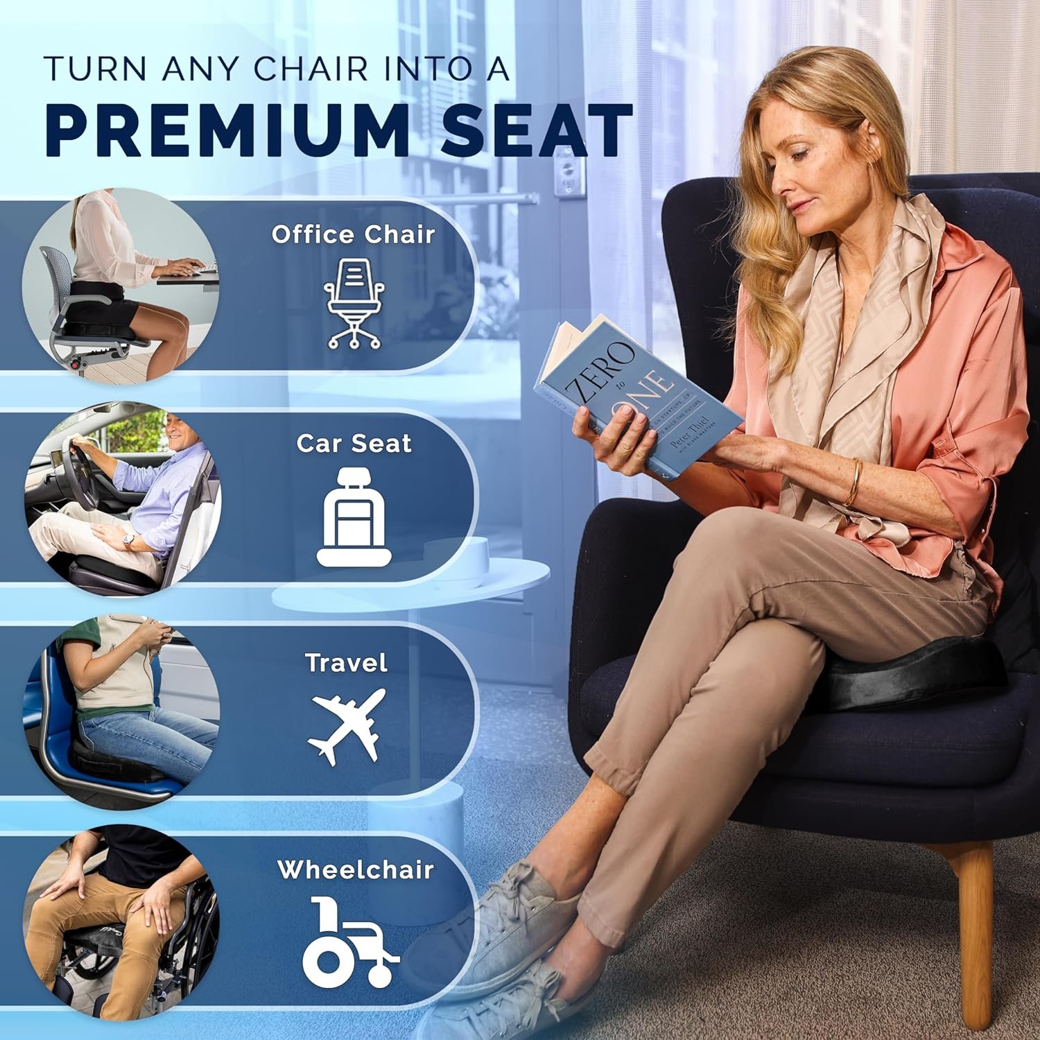 Premium Gel + Memory Foam Chair Cushion Review