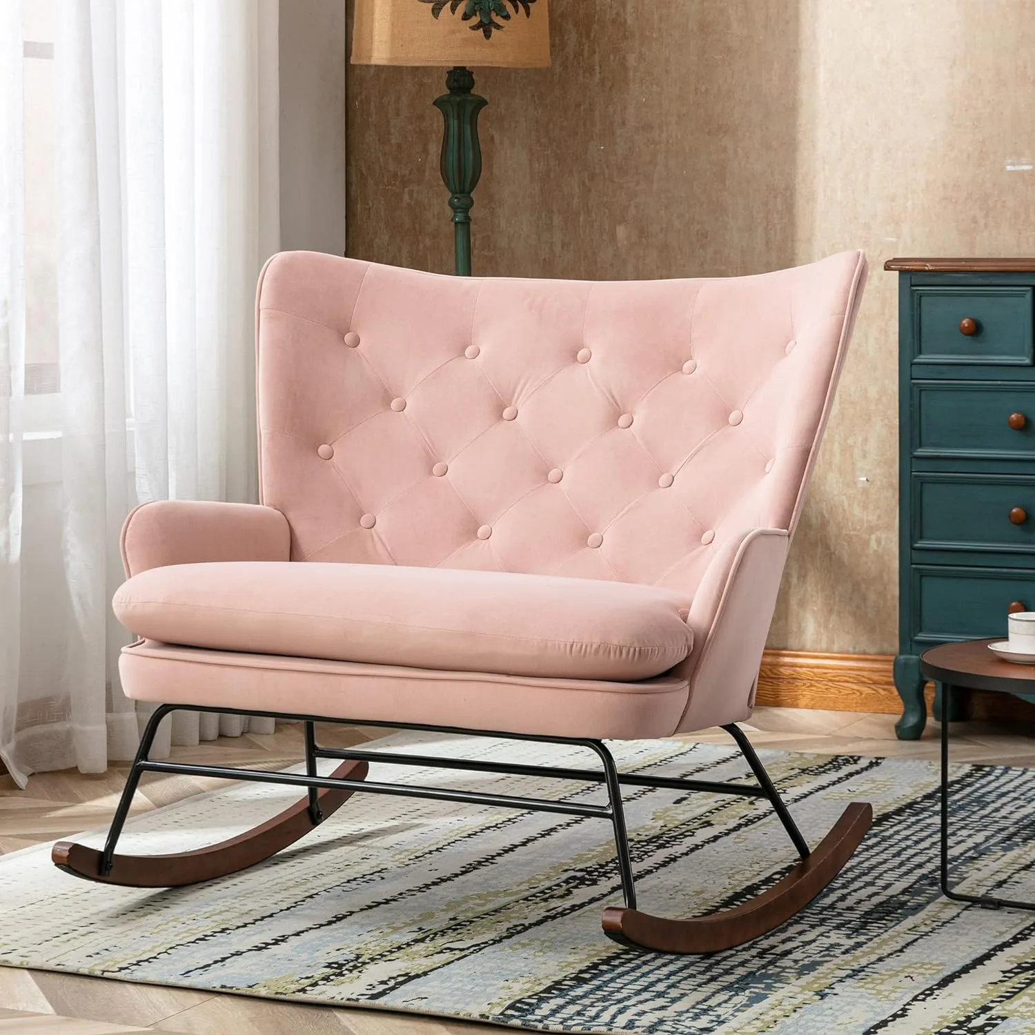 Pvillez Velvet Rocking Chair Review