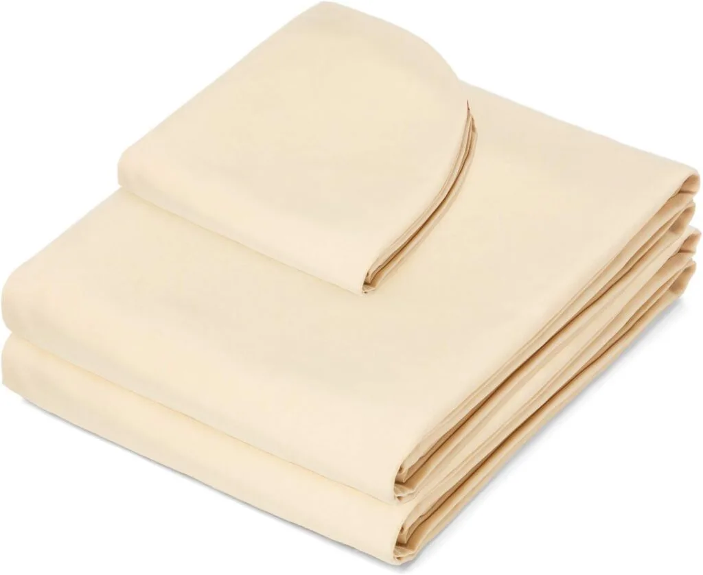 Saloniture 3-Piece Microfiber Massage Table Sheet Set - Premium Facial Bed Cover - Includes Flat and Fitted Sheets with Face Cradle Cover - Natural