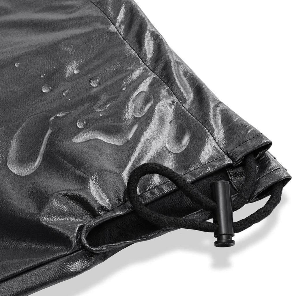 Saloniture Waterproof Cylinder Pillow Case Cover for Massage Table Bolsters - 30 x 6 Inch with Drawstring Closure, Black