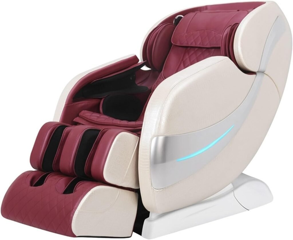 SCAUA Massage Chair Track Intelligent Manipulator Massage Chair Home Multifunctional Space Full-Automatic Electric (Color : Red)