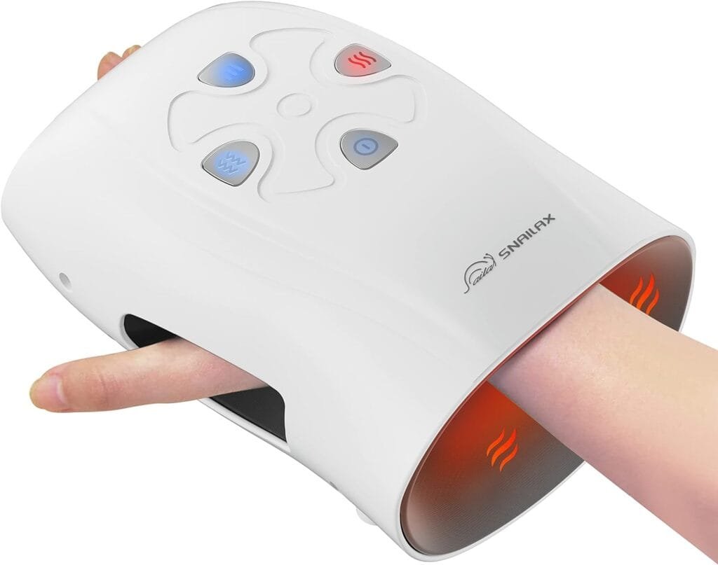 Snailax Hand Massager with Heat, Compression, Vibration, Wireless Hand Massager for Arthristis, Carpal Tunnel, Finger Numbness, Circulation, Pain Relief from Wrist to Palm and Finger, Perfect Gifts