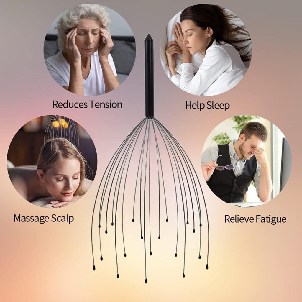 Svjetiq 2 Pack Head Massager/ Scratcher 20 Fingers Handheld Scalp Massage Tingler for Deep Relaxation, Stocking Stuffers for Men, Women