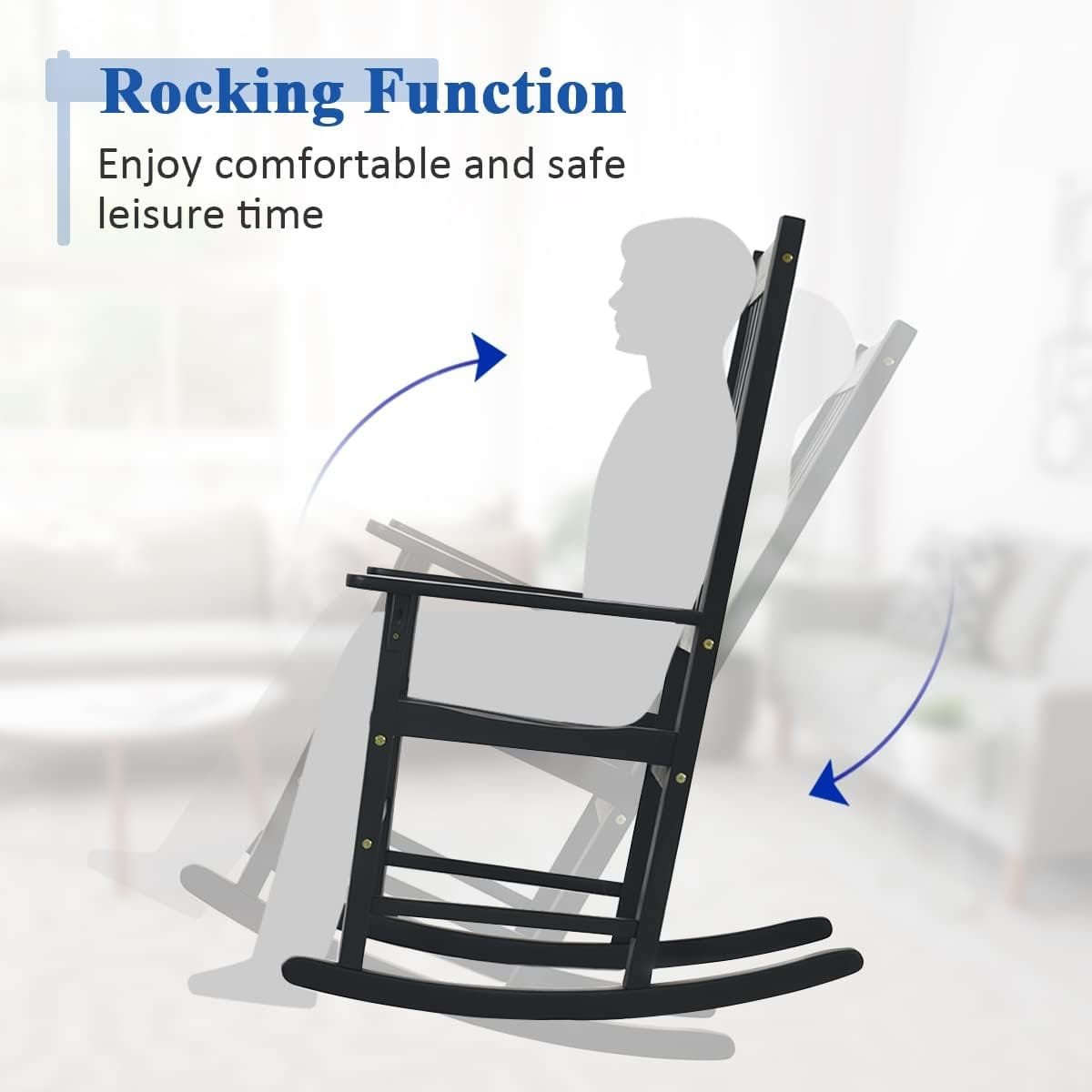 Tangkula Acacia Wood Rocking Chair Review