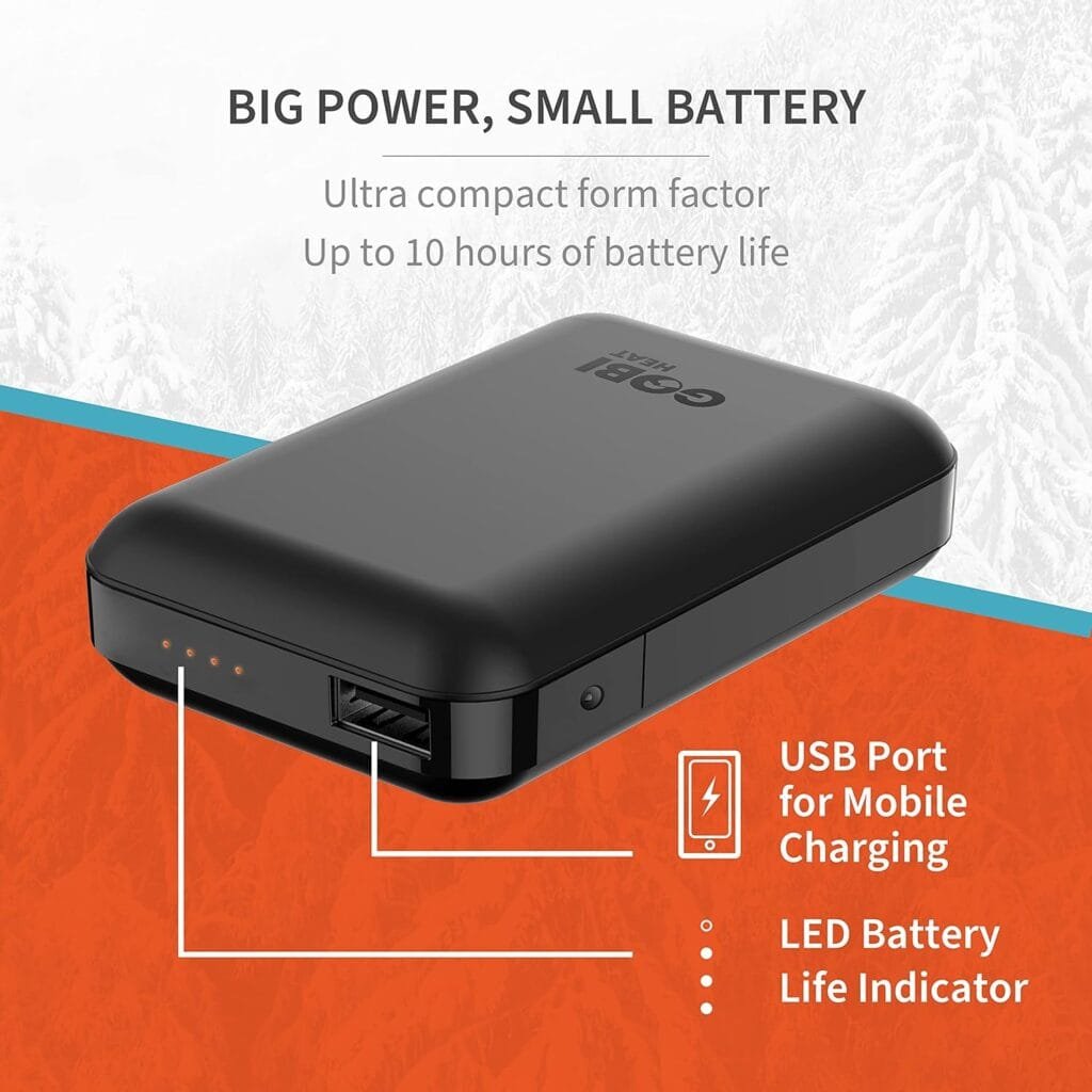 Terrain Heated Camping Chair - 9 hrs of Heat | with Battery  Charging Cable | 3 Heat Settings (Midnight)