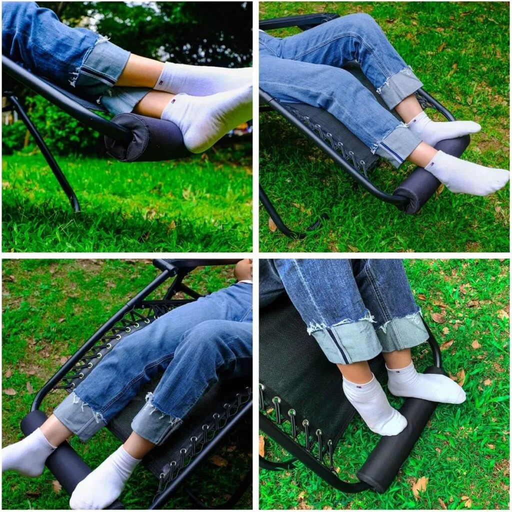 TOPJUM Zero Gravity Chair Cushion for Foot Rest, Footrest Cushion for Anti Gravity Folding Recliner, Footrest Padding for Patio Lawn Outdoor Chair, Lounge Accessory for Tall User