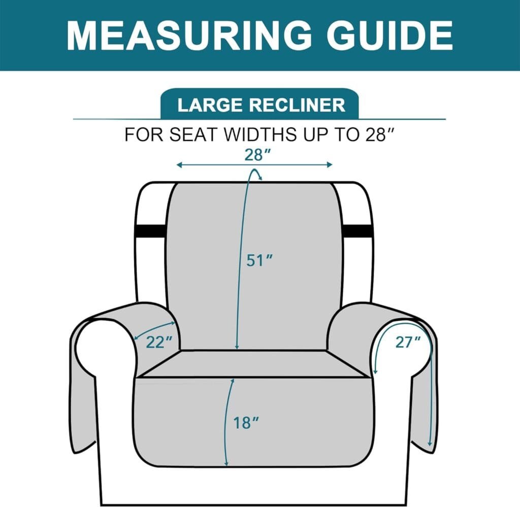 Turquoize 100% Waterproof Power Lift Recliner Cover for Elderly Non Slip Recliner Slipcovers for Power Lift Recliner Chairs Recliner Protector for Elderly,Kids,Dog (Power Lift Recliner 22, Brown)