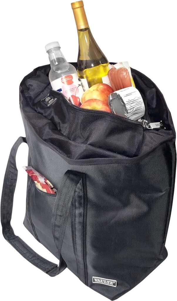 Vaultz Locking Cooler Bag - 20.5 Inches Travel Tote for Security and Convenience - Spacious and Insulated in Sleek Black