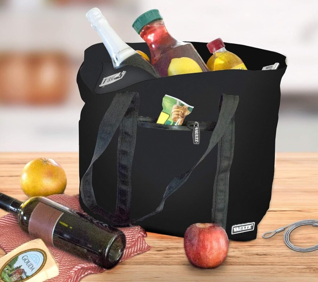 Vaultz Locking Cooler Bag - 20.5 Inches Travel Tote for Security and Convenience - Spacious and Insulated in Sleek Black