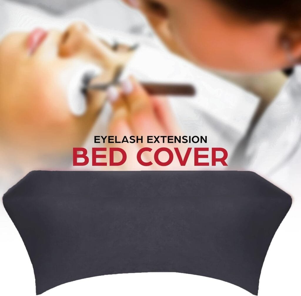 Velvet Stretchy Massage Bed Table Sheet Cover for Lash Bed or Massage Table with Pocket and Cut-Out for Leg RooM (Dark Gray Velvet)