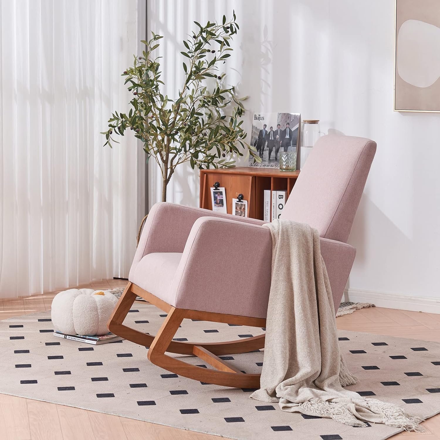 VINGLI Pink Rocking Chair Nursery Review