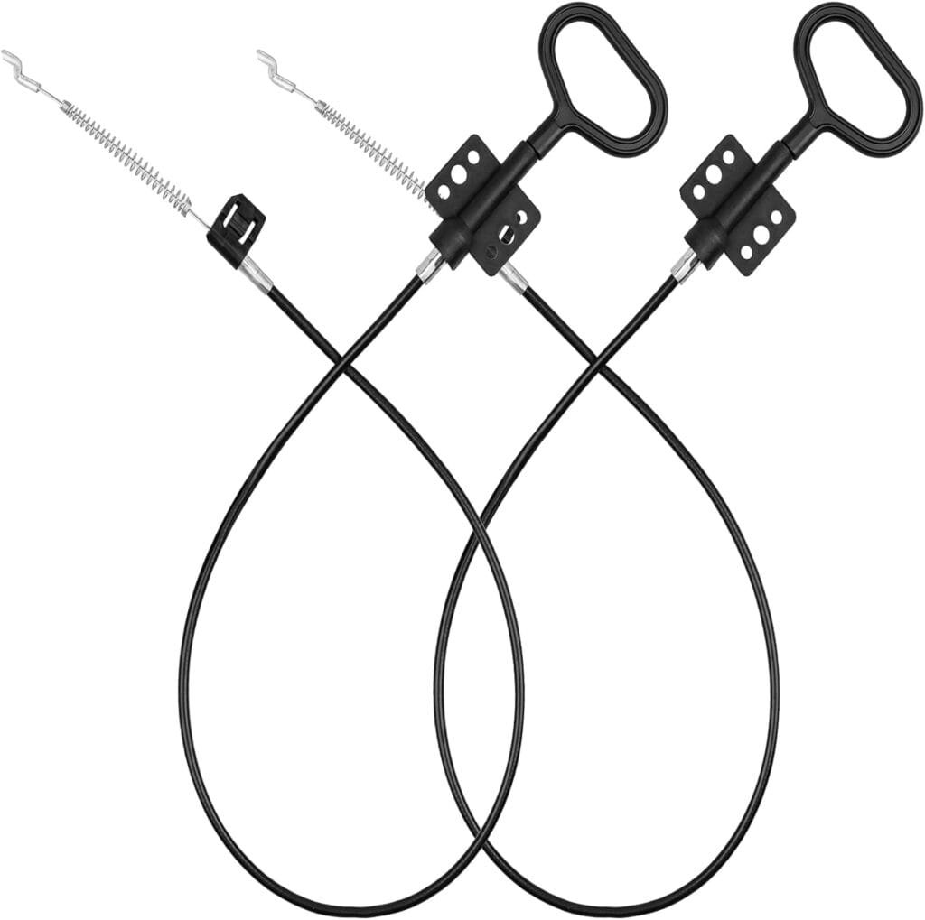 YEYETUO Sofa Recliner Cables, 2PCS Couch Release Cables Replacement D Ring Couch Recliner Pull Handle, Recliner Pull Cable Replacement Hook Exposed Cable Length 4.75 Inch, Total Length 36.5 Inch