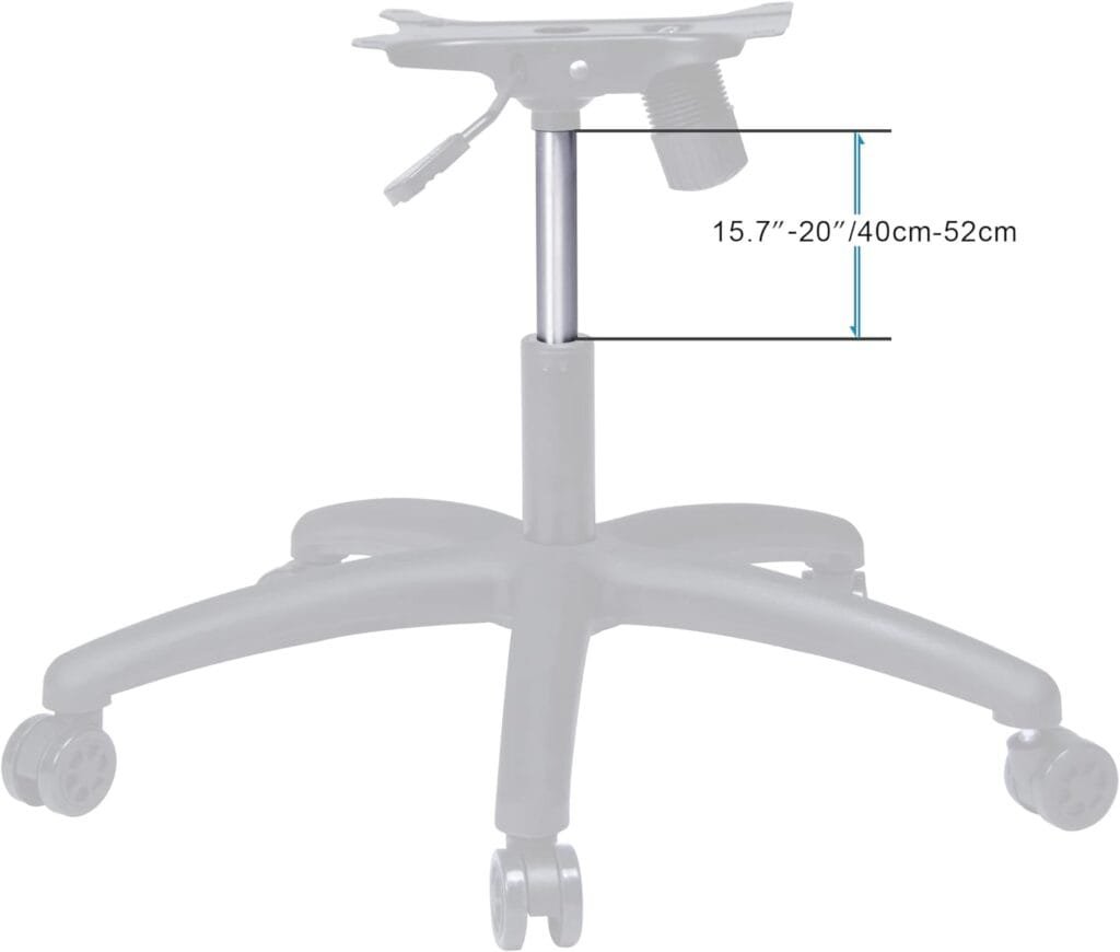 Yoogu 28inch 350lbs Heavy Duty Gaming Office Chair Replacement Base Swivel Chair Base with Bottom Plate Stand Cylinder and Casters
