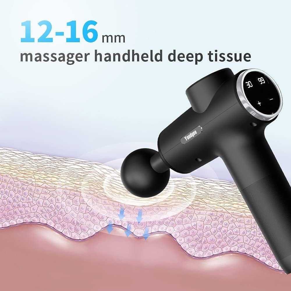 Youdgee Massage Gun Deep Tissue for Back, Neck, Shoulder, Leg Pain Relief – Percussion Massage Gun for Athletes 30 Speed Levels Massager Tool