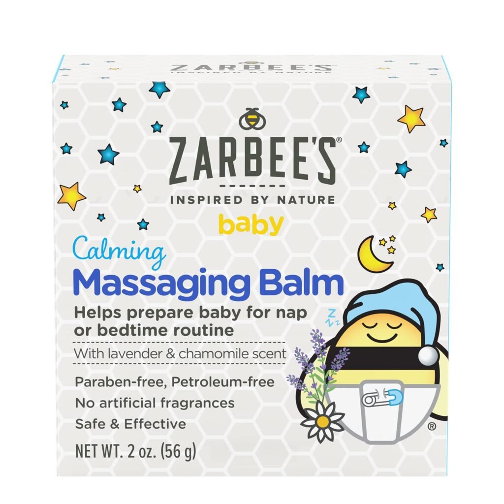 Zarbees Baby Massage Balm; Calming and Soothing Sleep with Shea Butter; Lavender and Chamomile; 2 oz Jar