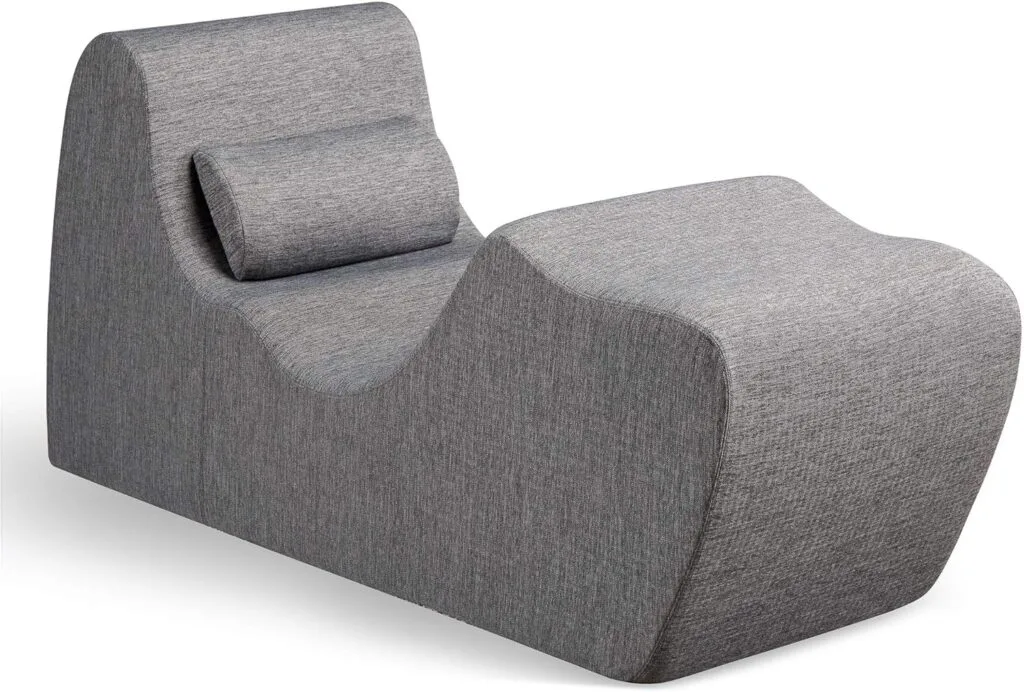 ZINUS Lotus Zero Gravity Chaise Lounger / Foam Recliner for Living Room / Ergonomic Positioning for Better Relaxation / Pillow Included / No Assembly Dark Grey 59D x 23W x 28.5H in ZINUS Lotus Zero Gravity Chaise Lounger / Foam Recliner for Living Room / Ergonomic Positioning for Better Relaxation / Pillow Included / No Assembly Dark Grey 59D x 23W x 28.5H in