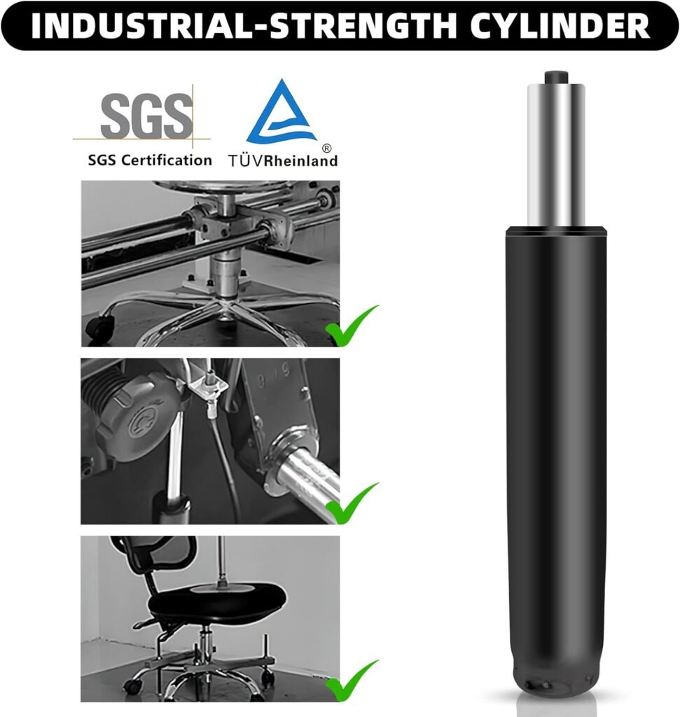 5.5 inch Office Chair Gas Lift Cylinder- Replacement Parts,Universal Size Fits Most Chairs,Heavy Duty Gas Lift Hydraulic/Pneumatic Piston (Black)