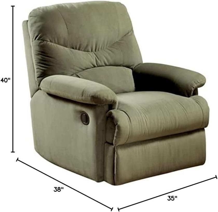 Acme Furniture Arcadia Recliner in Sage Microfiber