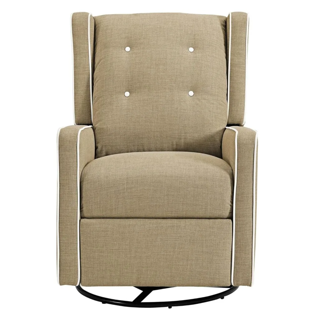 Baby Relax Mikayla 4-in-1 Swivel Glider Rocker Recliner Chair, White Microfiber Baby Relax Mikayla 4-in-1 Swivel Glider Rocker Recliner Chair, White Microfiber