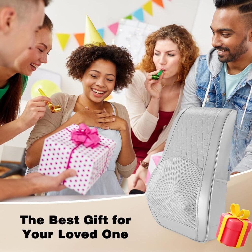 Back Massager with Heat, Cordless MassagersRemote Control, Shiatsu Neck Massage Pillow for Back, Shoulder, Leg Pain Relief, Gifts for Men Women Mom Dad, Stress Relax at Home Office and Car