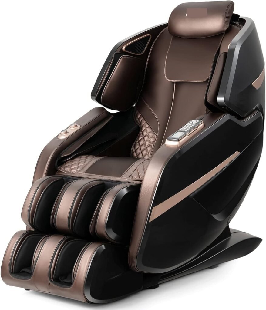 BHVXW 3D Double SL-Track Electric Full Body Zero Massage Chair w/Heat Roller