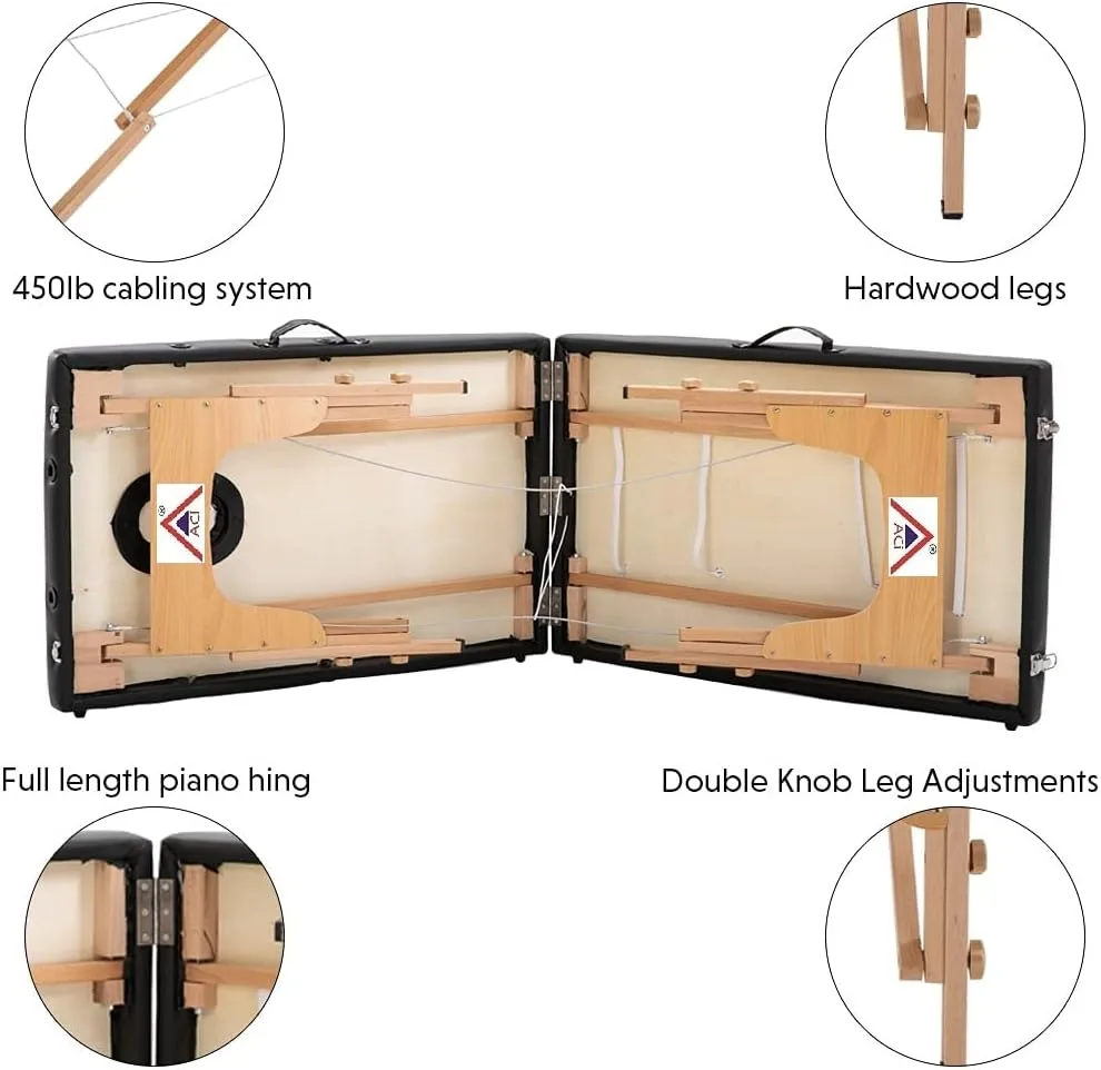 BMS 2 Bolster Hanger Massage Table MT-TSF2-Black, Black BMS 2 Bolster Hanger Massage Table MT-TSF2-Black, Black