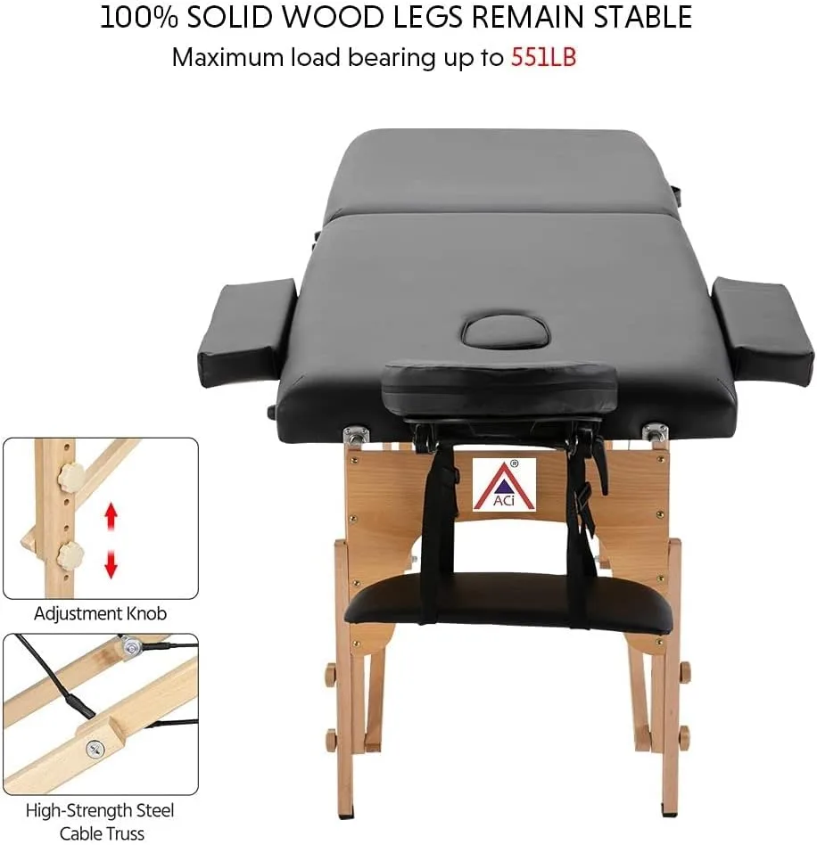 BMS 2 Bolster Hanger Massage Table MT-TSF2-Black, Black BMS 2 Bolster Hanger Massage Table MT-TSF2-Black, Black