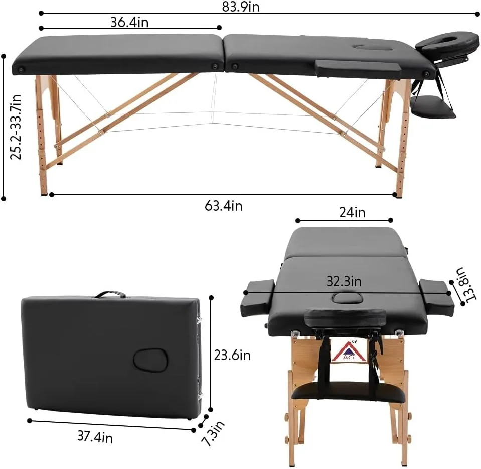 BMS 2 Bolster Hanger Massage Table MT-TSF2-Black, Black BMS 2 Bolster Hanger Massage Table MT-TSF2-Black, Black