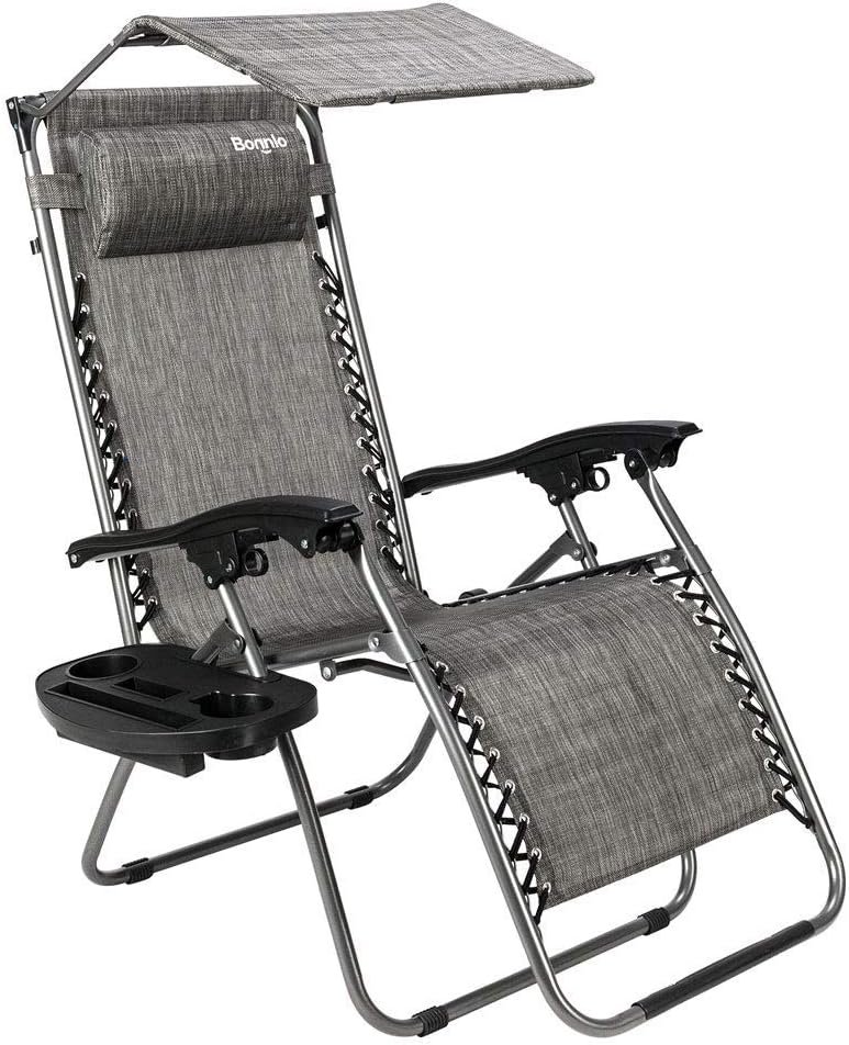Bonnlo Zero Gravity Chair with Canopy Shade Patio Sunshade Lounge Chair Review