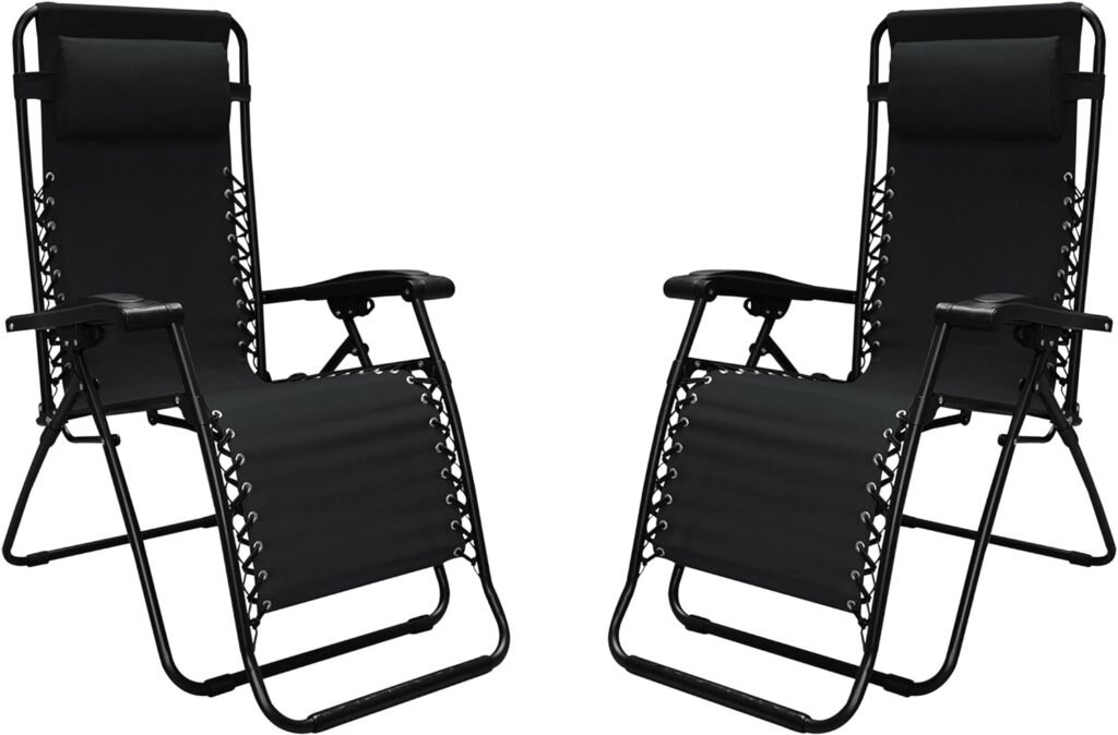 Caravan Sports 80009000052, Black Infinity Zero Gravity Chair-2 Pack, 2-Pack