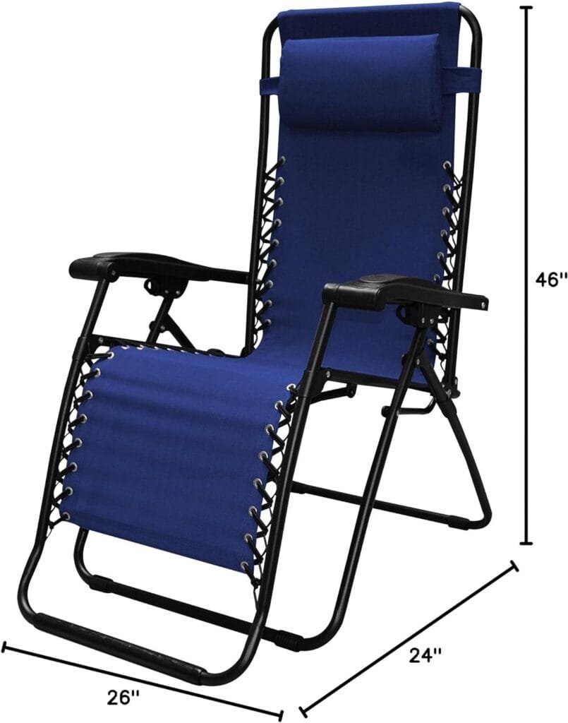 Caravan Sports Infinity Zero Gravity Chair, Blue, 1-Pack