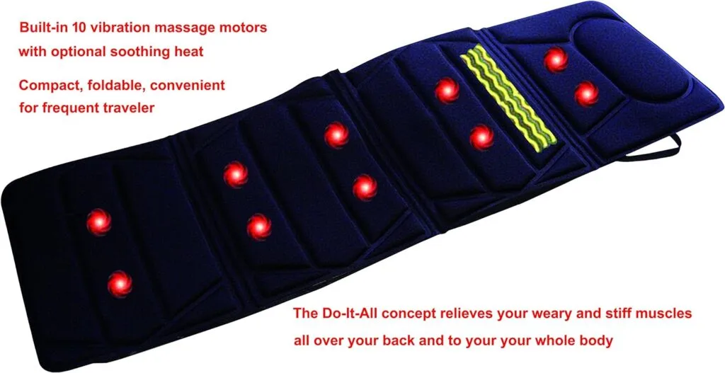 Carepeutic Targeted Zone Deluxe Vibration Massage Mat with Heat Therapy, 7 Pound Carepeutic Targeted Zone Deluxe Vibration Massage Mat with Heat Therapy, 7 Pound